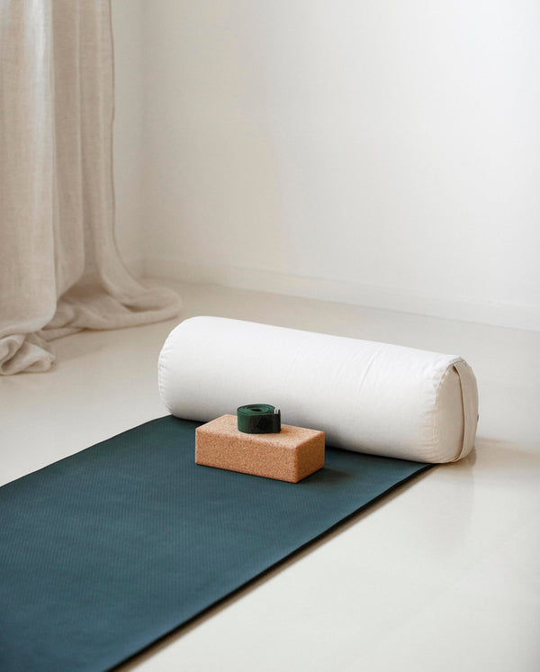 YOGA bolster, large, round, ivory