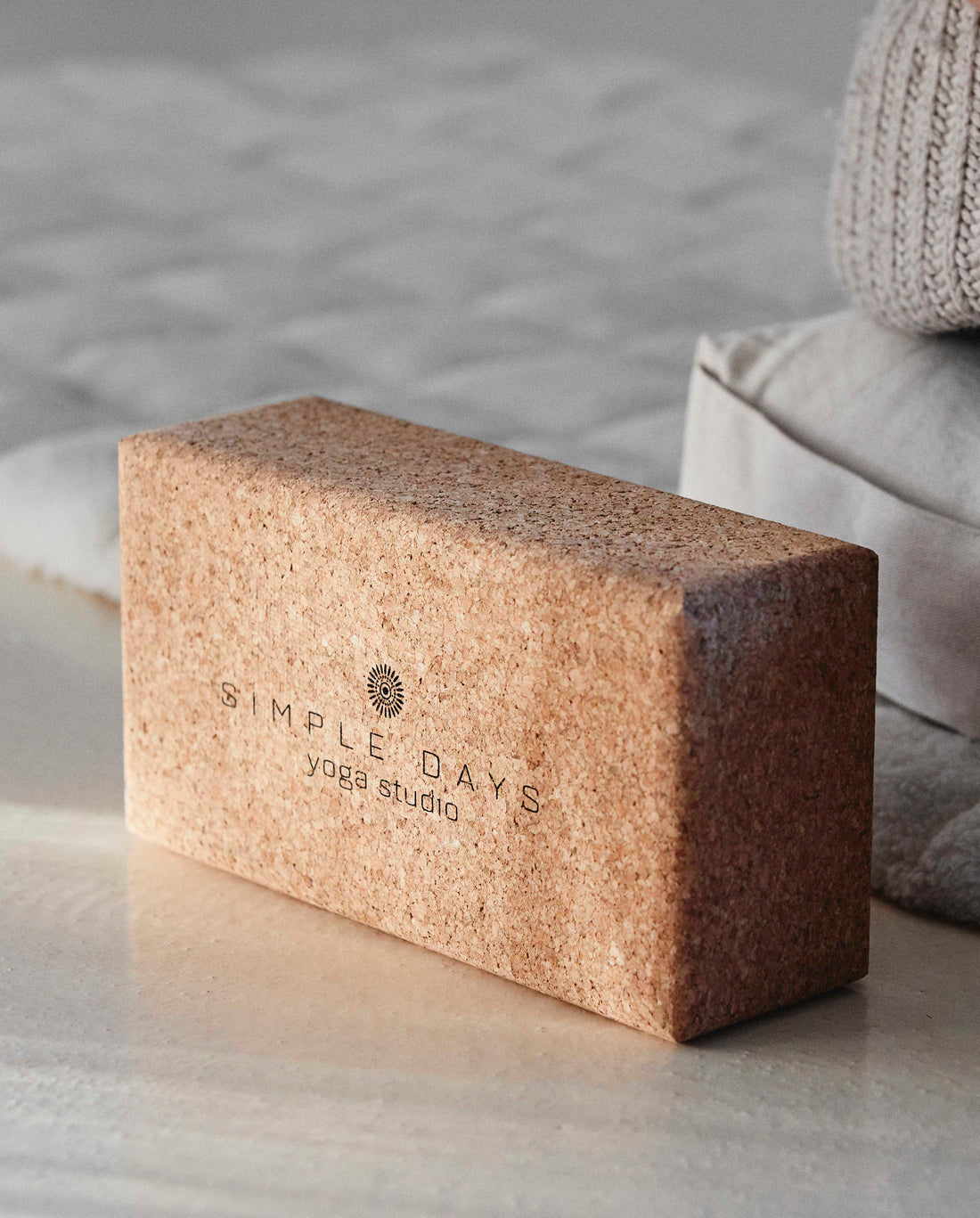 YOGA blok i kork - 22x12 cm - natur - nordal.dk