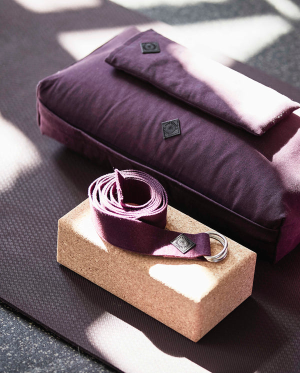 YOGA meditation bolster, burgundy