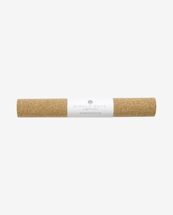 YOGA mat, cork w. black rubber