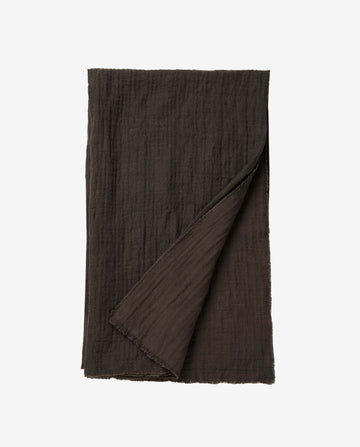 Cotton shawl/throw - choco