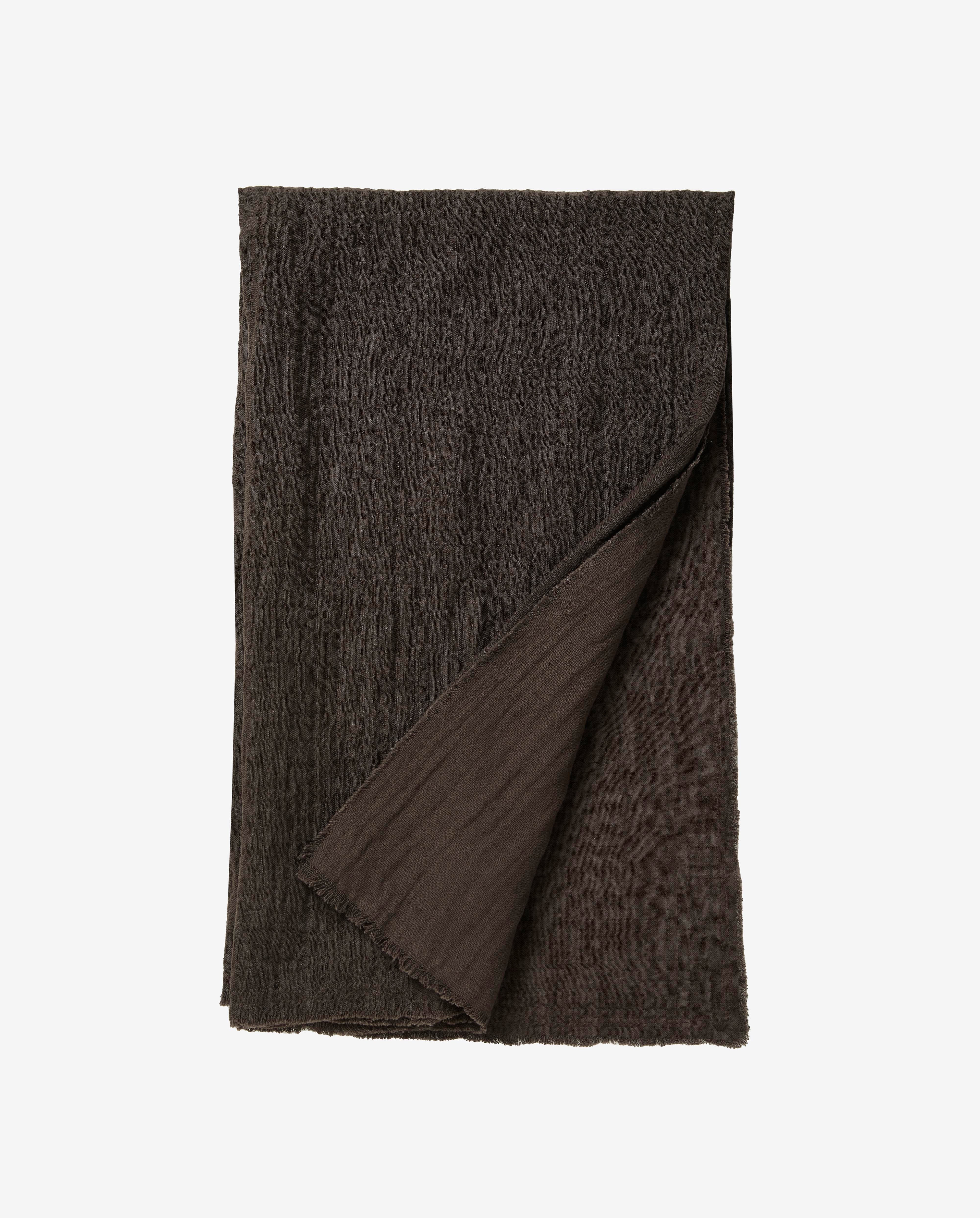 Cotton shawl/throw - choco