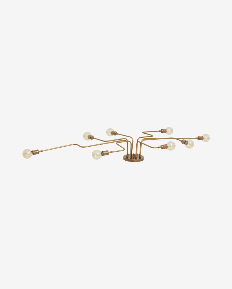 DEVI ceiling lamp, 8 lights - golden