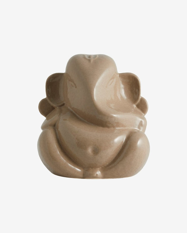 GANESHA figur i stentøj - h20 cm - beige - nordal.dk