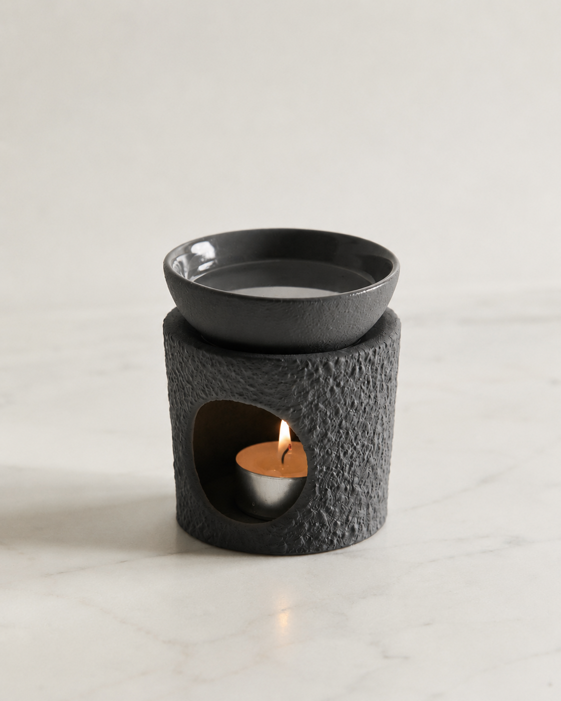 Aroma Burner, Ceramic - Charcoal Grey